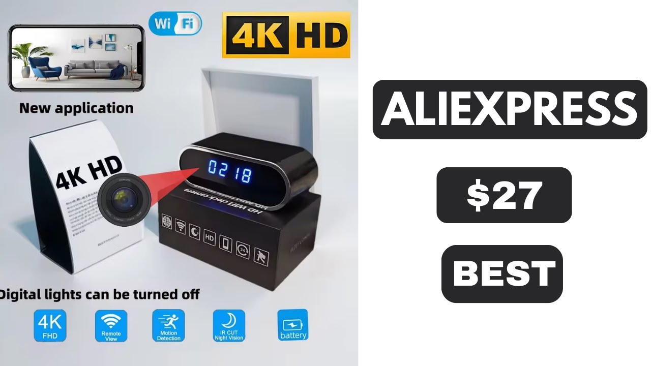 4KHD WiFi mini camera, digital lights can be turned off, infrared night vision, motion detection rem