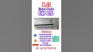 LG air conditioner Error Code CH 05 #hvactechnician #airconditioning #hvac #hvactechnician #hvaclife