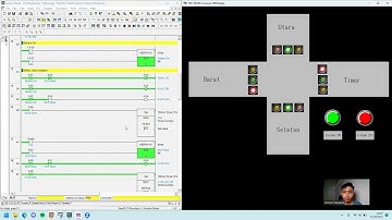 Program Sistem Lampu Lalu Lintas | CX-Programmer & CX-Designer Simulation