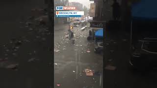 Major Flooding In Brooklyn Caused Trash To Flow The Streets