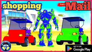 shopping mall 3d game | flying robot car game | flying car city 3d game screenshot 3