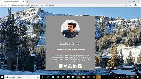 How to Create Personal Portfolio Website Using CSS & HTML Part  2
