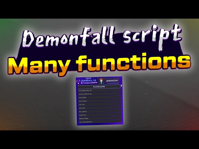 Roblox Script - Demonfall, LEANFALL V2