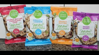 Simple Truth (Kroger) Soft Seed & Nut Bar: PB Chocolate Chip, Coconut Cashew, PB, Mixed Berry