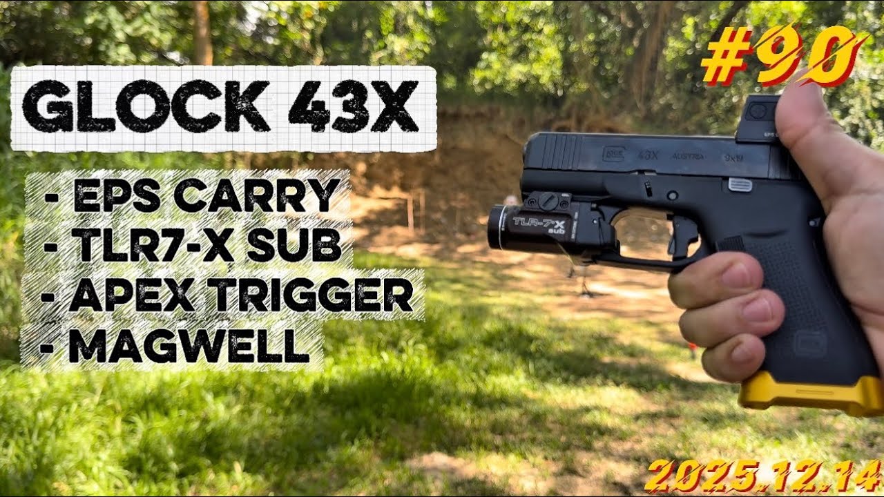 Ultimate Glock 43X Upgrade Setup | EPS Carry + Apex Trigger + TLR-7X ...