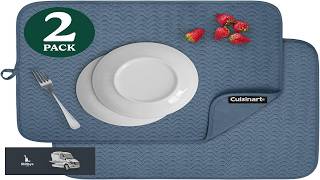 Cuisinart Dish Drying Mat for Kitchen Counter 2 Pack XL 18x24 Ultra
