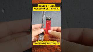 Rahasia dibalik menyatukan garpu dan korek api #tips #tutorials #lifehacks #ideas #shorts