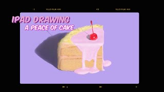 [iPad drawing/아이패드 그림] 프로크리에이트로 조각케익 그리기 Drawing a peace of cake with iPad Pro