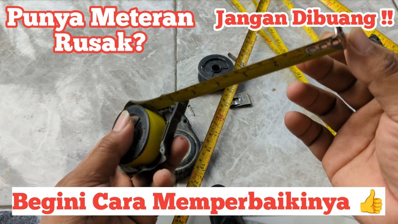 Cara Memperbaiki Meteran gulung yang Rusak #kunaifijaya #meteran 