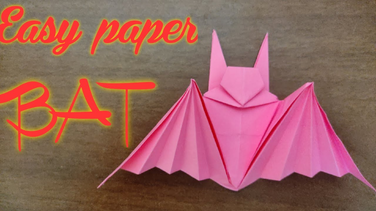 How to make paper bat? origami bat step by step YouTube