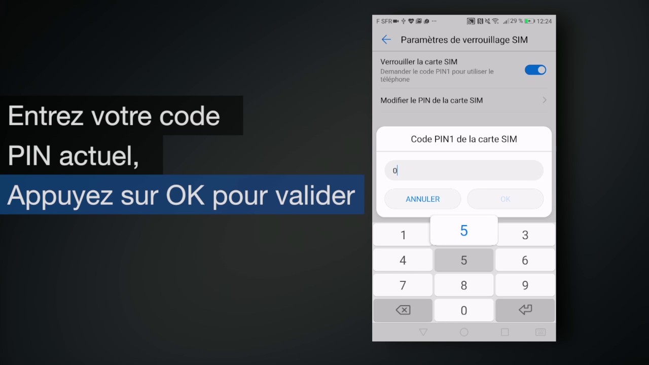 Tuto Huawei P10 : comment changer le code PIN de carte SIM ? - YouTube