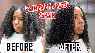 HOW TO REPAIR EXTREMELY DAMAGED NATURAL HAIR IN 10 MINUTES | ALL HAIR TYPES  - YouTube