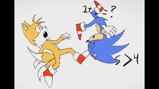 Baldis Basics Vs Movie Sonic And Tails Cartoon Logic