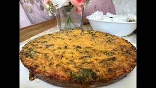 KETO || LOW CARB || CRUSTLESS BROCCOLI AND CHEDDAR CHEESE QUICHE