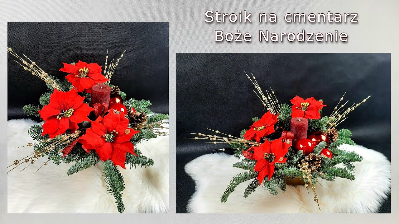 Stroik na cmentarz z Gwiazdą Betlejemską// Boże Narodzenie// Christmas