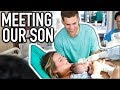 MEETING OUR SON | LABOR AND DELIVERY PT 2  | Casey Holmes Vlogs