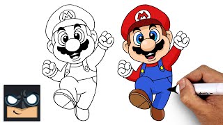 how draw super mario