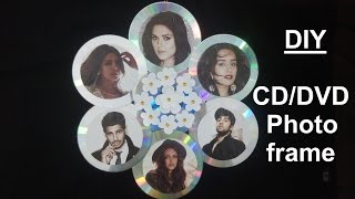 How to make CD/DVD Photo Frame || DIY CD Photo frame || Best Out of Waste screenshot 5
