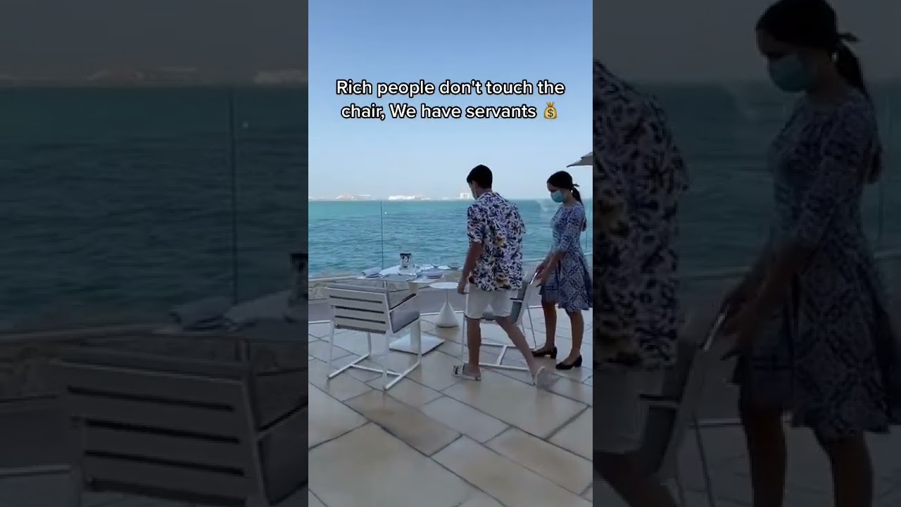 Rich people don't touch the chair