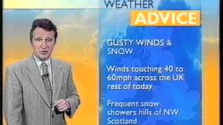 BBC Weather 9th February 2000
