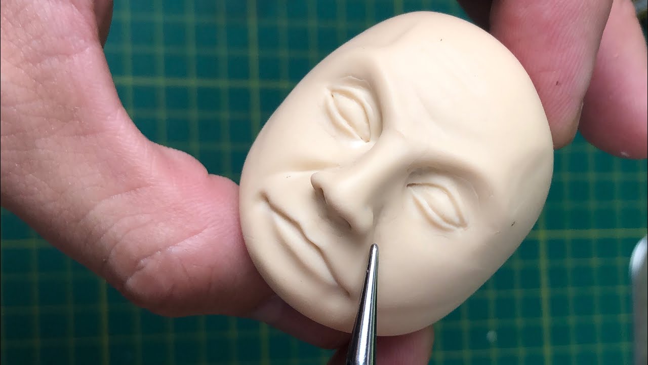 Modelando rosto realista em biscuit ao vivo!!! Parte 1