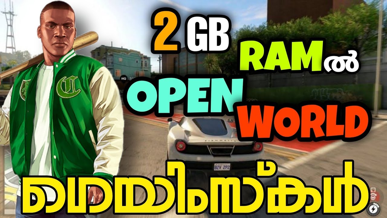 Top 5 2gb Ram Open World Games For Low End Pc explained in malayalam ...