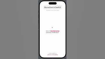 Make Blurred Text with Textrenderer in SwiftUI