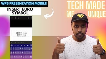 How to insert euro symbol in wps presentation mobile | insert euro symbol on wps presentation mobile