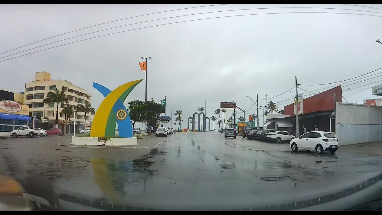 Dirigindo com muita chuva do 18 do Forte até a Orla da Atalaia - Aracaju -  Xiaomi 70mai A800s