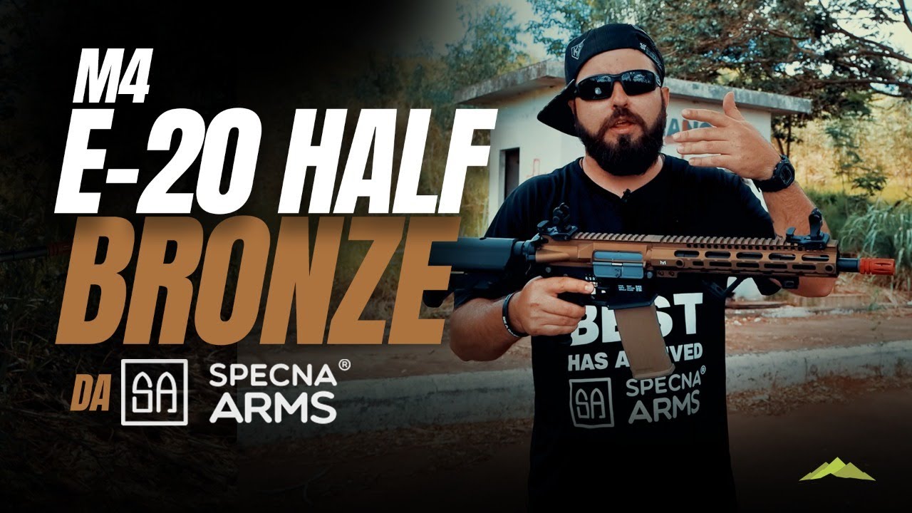 Review/Teste Airsoft AEG M4 Long M-Lok SA-E20 Edge Half Bronze - Specna Arms