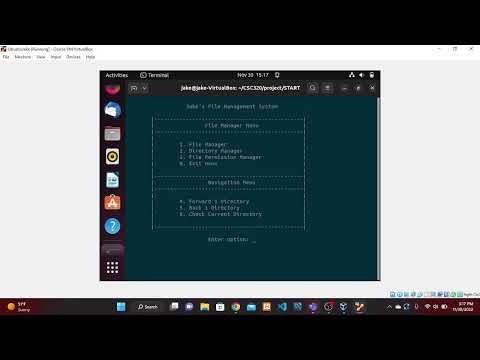 File Management System Using Bash Programming