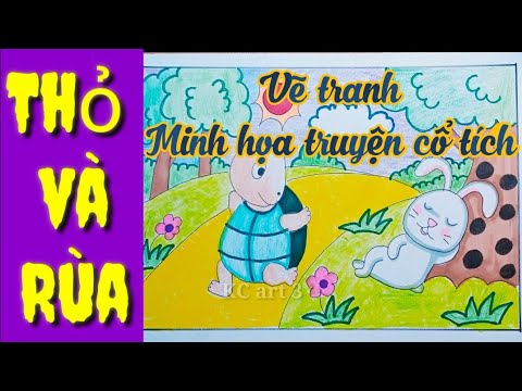 Vẽ Tranh Minh Họa Truyện Cổ Tích | Vẽ Truyện Cổ Tích Rùa Và Thỏ | Trang Trí Bìa  Sách | Kc Art 3 - Youtube