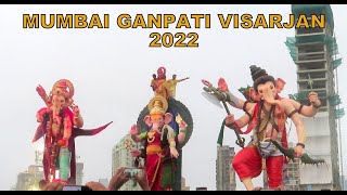 Mumbai Ganpati Visarjan 2022 At Girgaon Chowpatty | Mumbai Ganesh Visarjan 2022