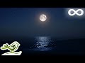 Ocean waves sleep with relaxing music under the moon
