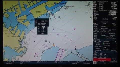 JRC ECDIS Entering Position
