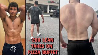 Bodybuilder Defeats Pizza Buffet