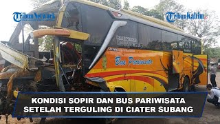 🔴Kondisi Bangkai Bus Pariwisata Berpenumpang 58 Alami Kecelakaan di Ciater Subang