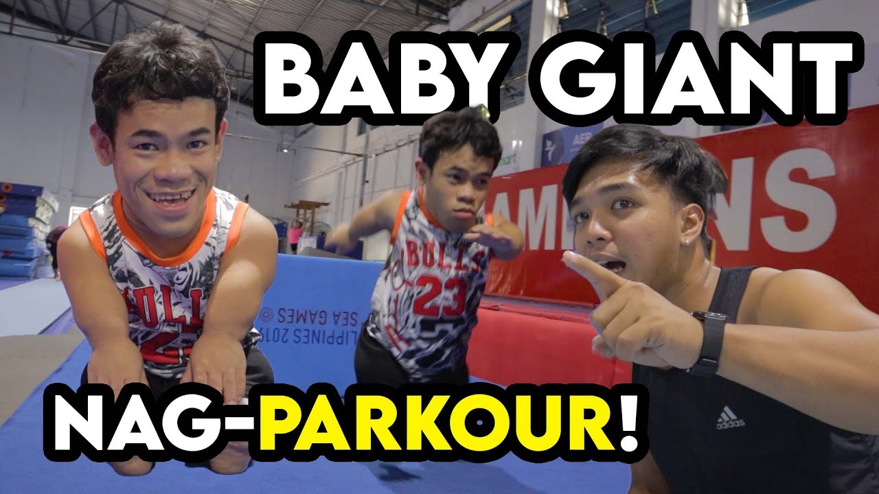 BABY GIANT Sumabak sa Parkour Training! YouTube