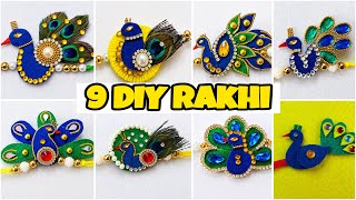9 DIY Rakhi for competition | Easy and beautiful Rakhi making | how to make rakhi at home |diy rakhi
