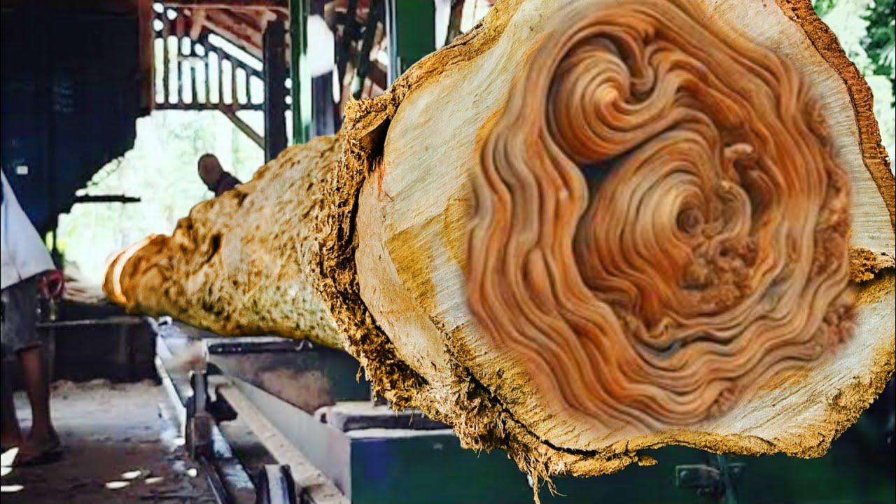 Our method is the initial process of taking long teak wood fibers - YouTube