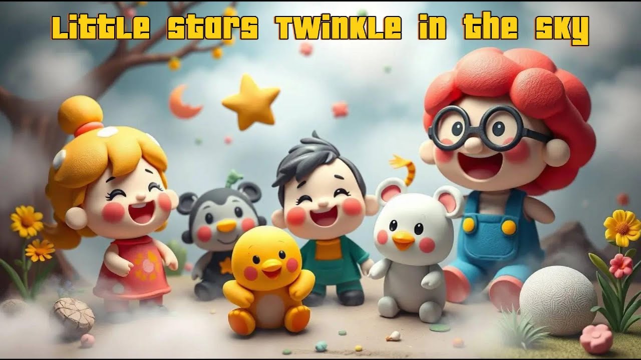 🌟🌙🎶 Little Stars Twinkle in the Sky – Gentle Nighttime Song for Kids | Smily Miley Chily 🌈💛
