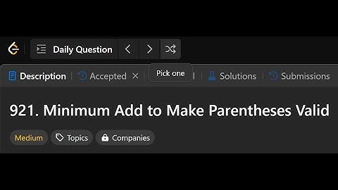 921. Minimum Add to Make Parentheses Valid | LeetCode Daily Question | leetcode solution 09/10/2024