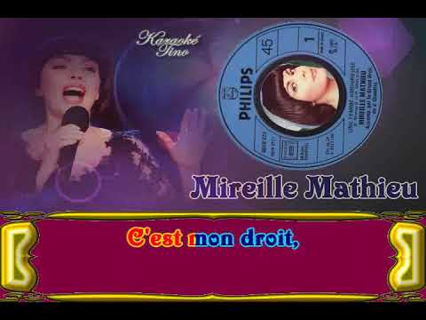 Karaoke Tino   Mireille Mathieu   Une femme amoureuse