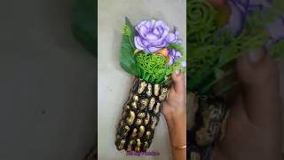 #diy flower vase | Best out of waste craft idea | home decor #shorts #ytshorts #viralshorts #craft