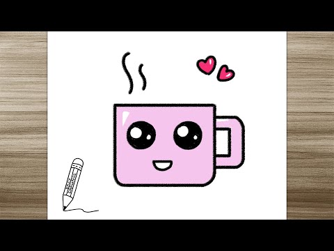 How to Draw a Cute Tea Cup, very very easy