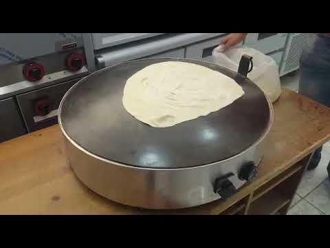 تحضير خبز صاج على صاج الكهربائي - YouTube
