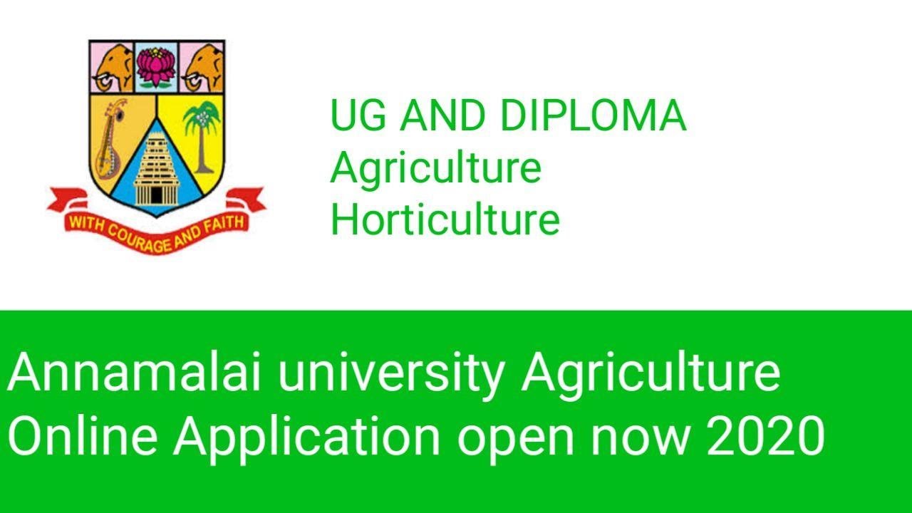 Annamalai university Agriculture Online Application Open Now - YouTube