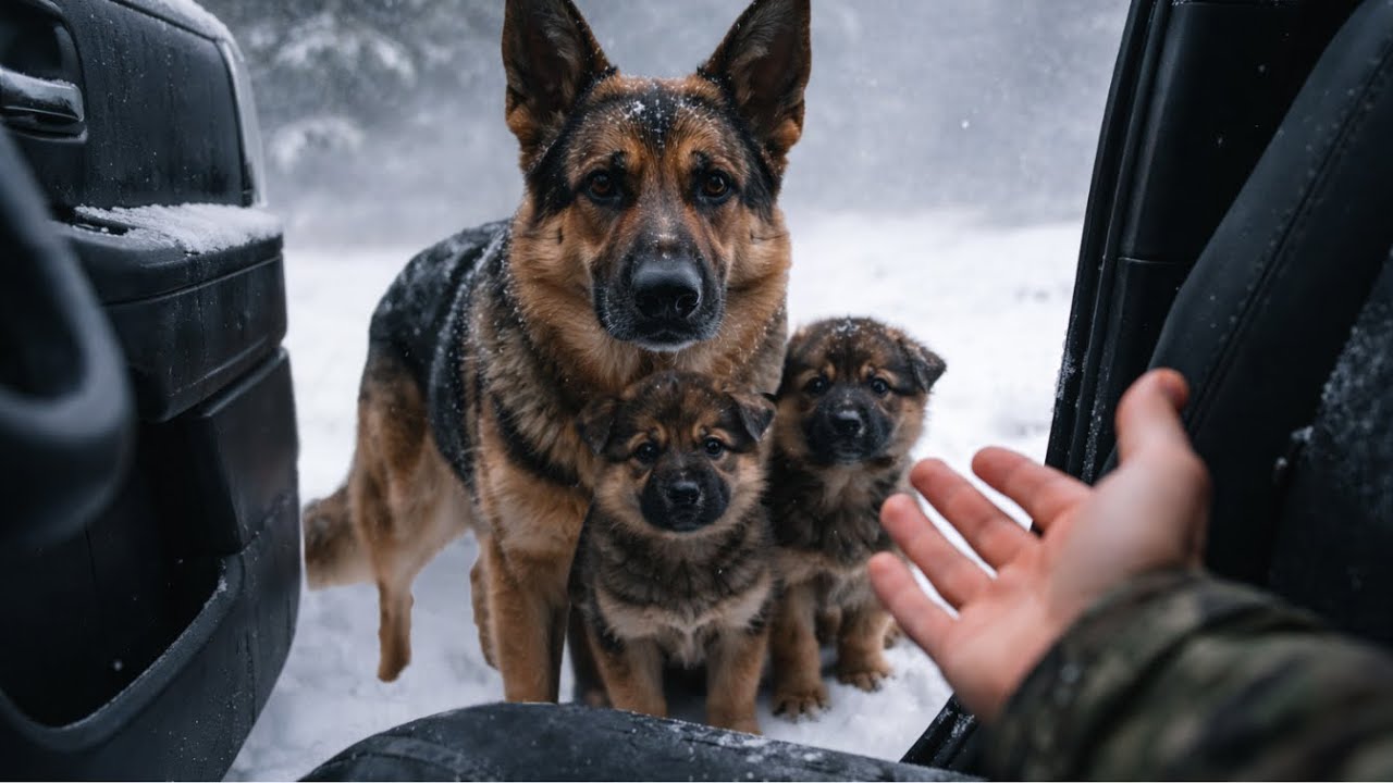 Policia enfrenta la TORMENTA DE NIEVE, abre el camión y CAMBIA EL DESTINO de una familia de perros
