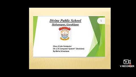 Class-3, Sub-Computer,Ch-1(Revision)