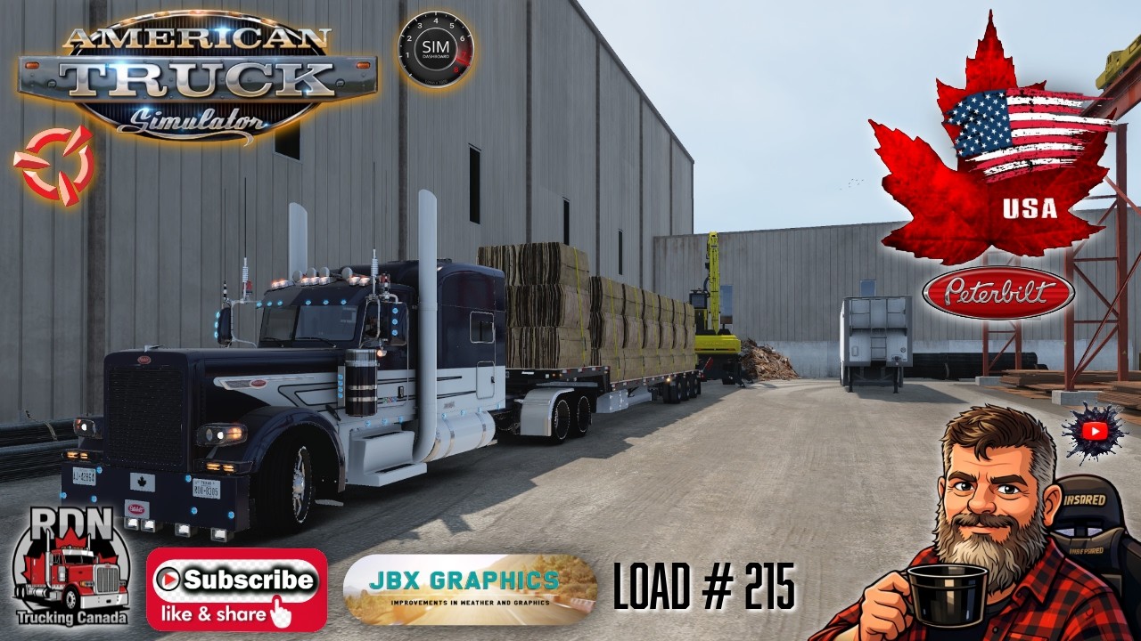 American Truck Simulator  RDN Trucking Canada. Houston TX to Laredo TX Load # 215  Ruda 389 Glider